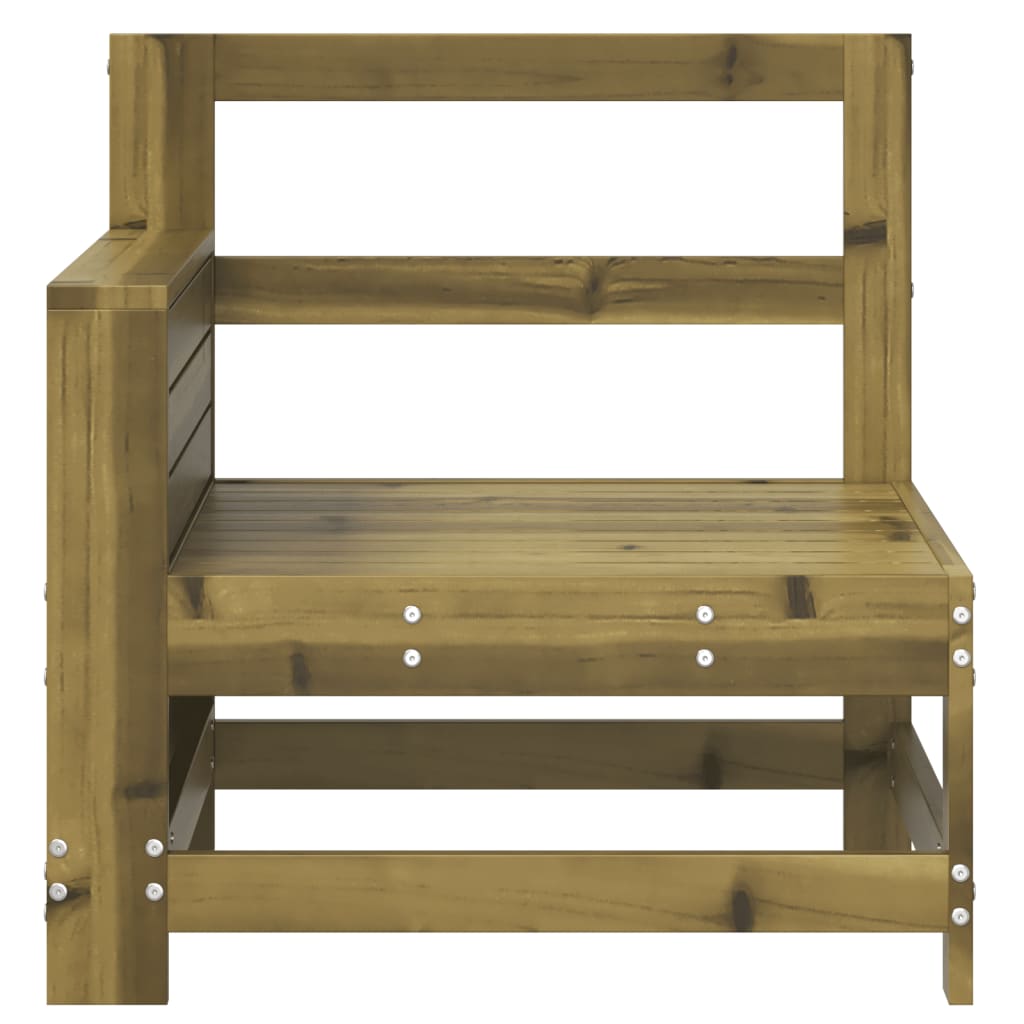 Canapé de jardin avec accoudoir 69x62x70,5 cm en bois de pin imprégné