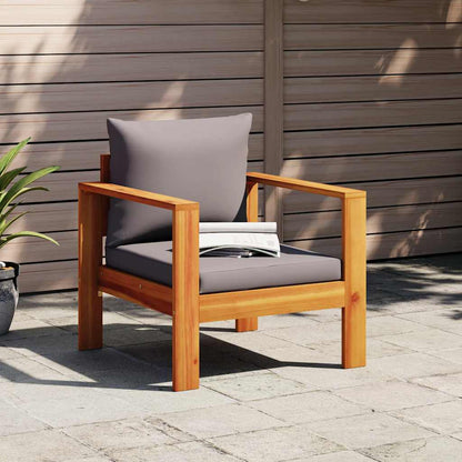Gartensessel mit Kissen Massivholz Akazie