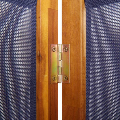3-tlg. Paravent Dunkelblau 210x180 cm