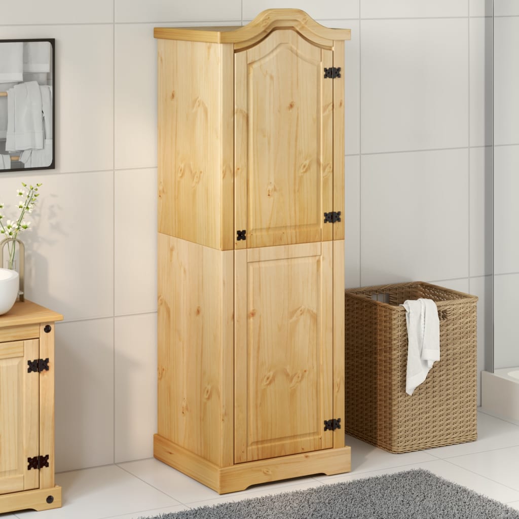 Armoire Corona 55x52x170 cm en bois de pin massif