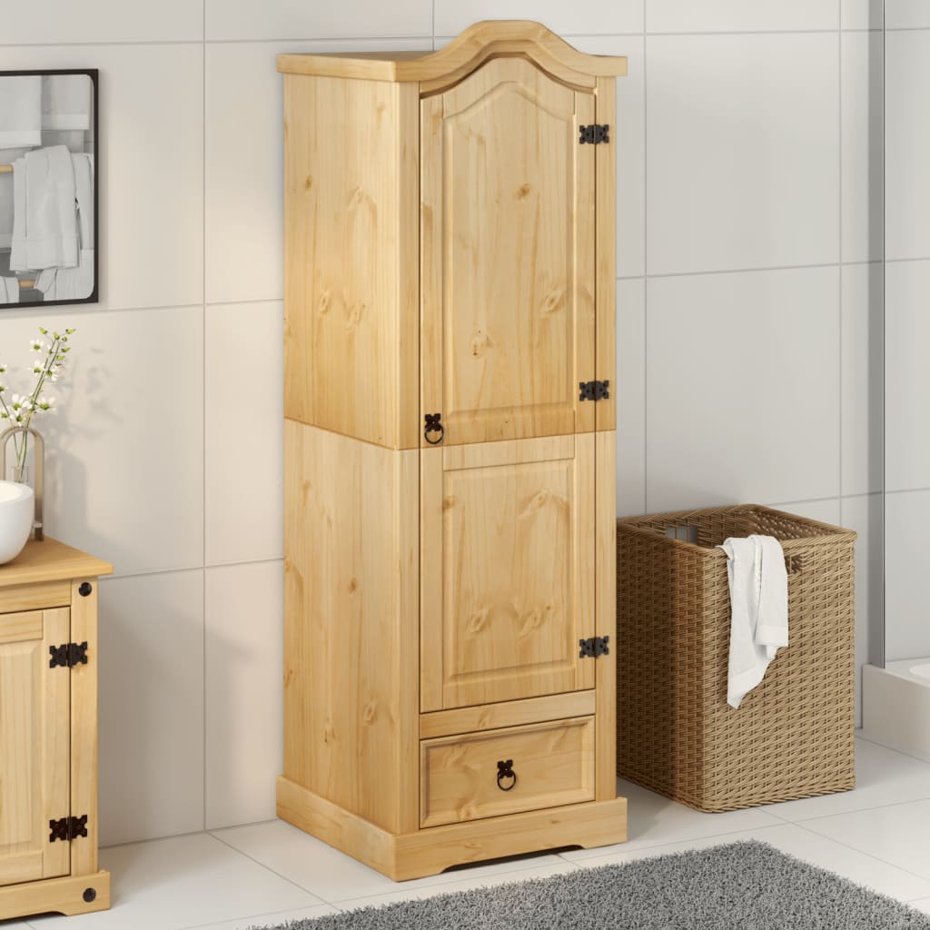 Armoire Corona 55x52x170 cm en bois de pin massif