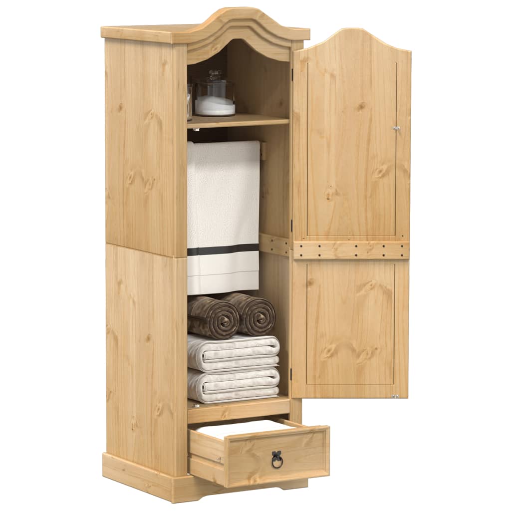 Armoire Corona 55x52x170 cm en bois de pin massif