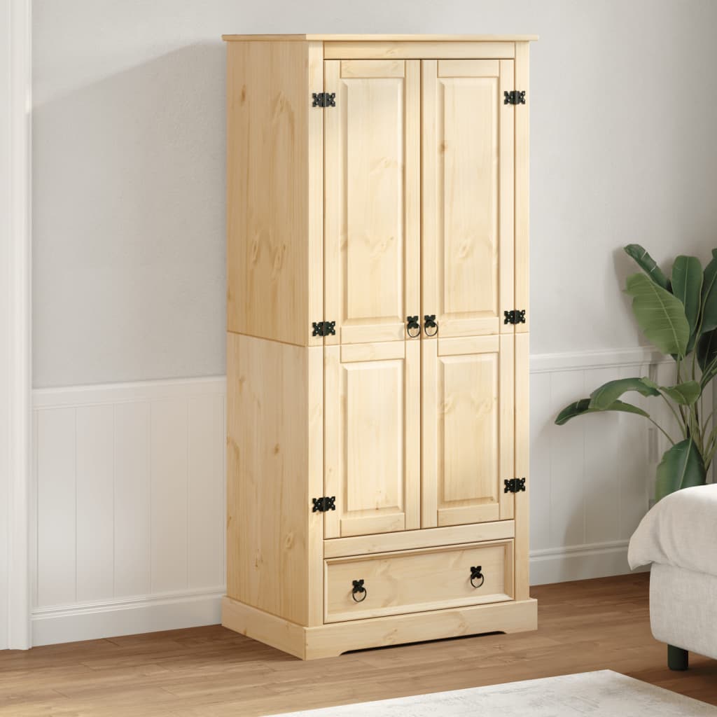 Wardrobe Corona 76x50x170 cm solid pine wood