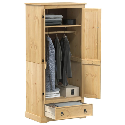 Wardrobe Corona 76x50x170 cm solid pine wood