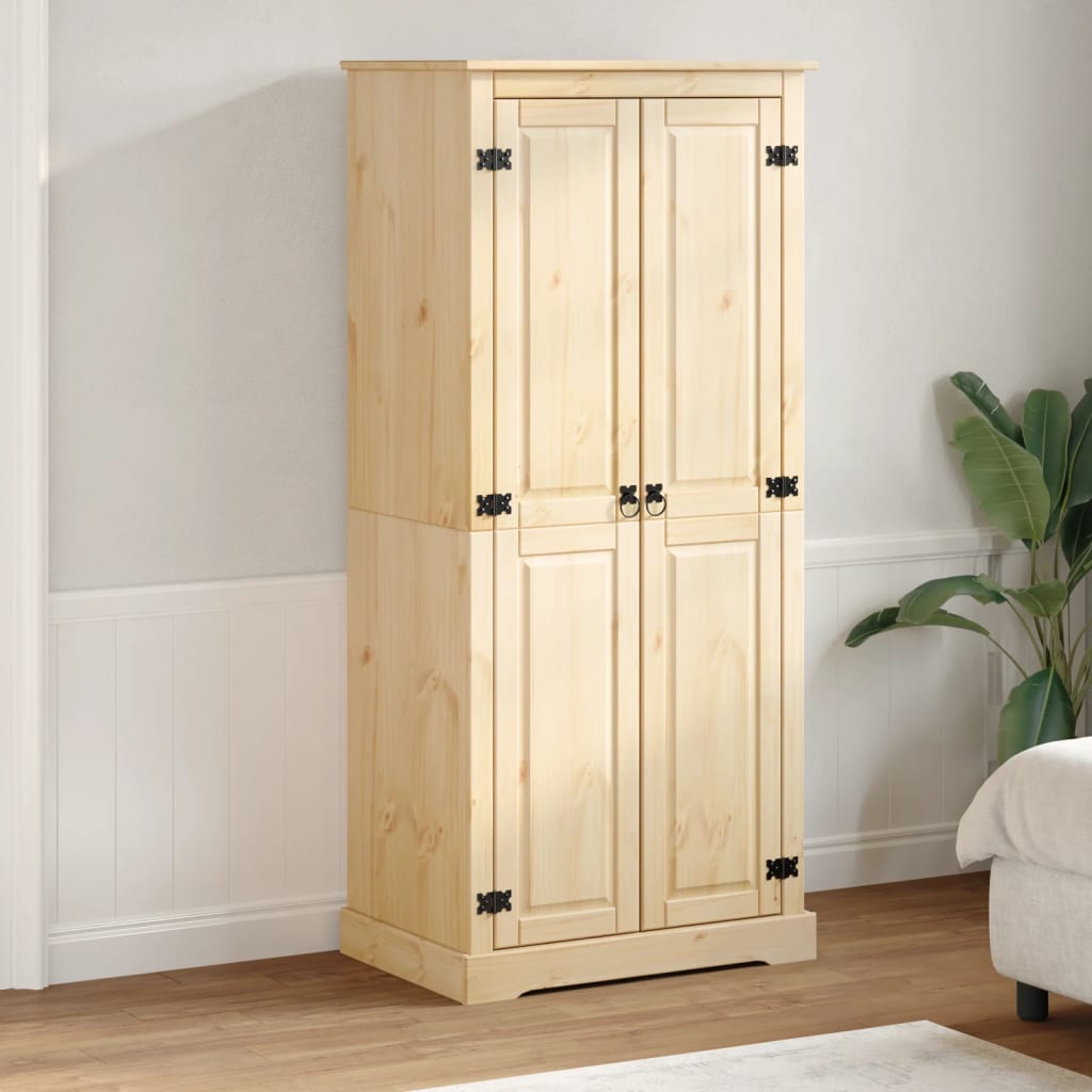 Armoire Corona 76x50x170 cm en bois de pin massif