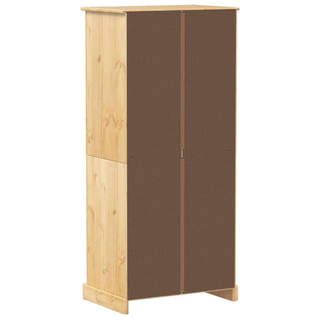 Armoire Corona 76x50x170 cm en bois de pin massif