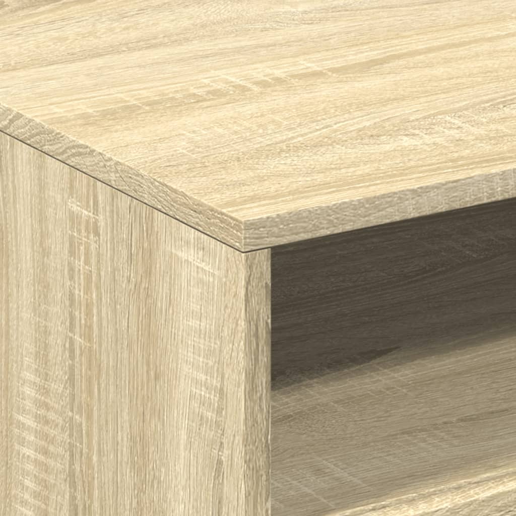 Table basse avec lumières LED Chêne Sonoma 50x49x40 cm