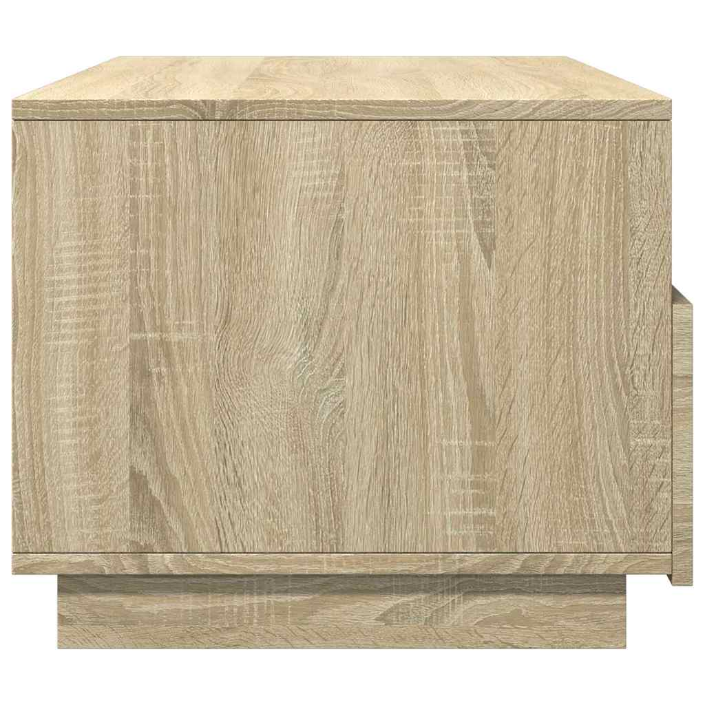 Table basse avec lumières LED Chêne Sonoma 90x49x40 cm