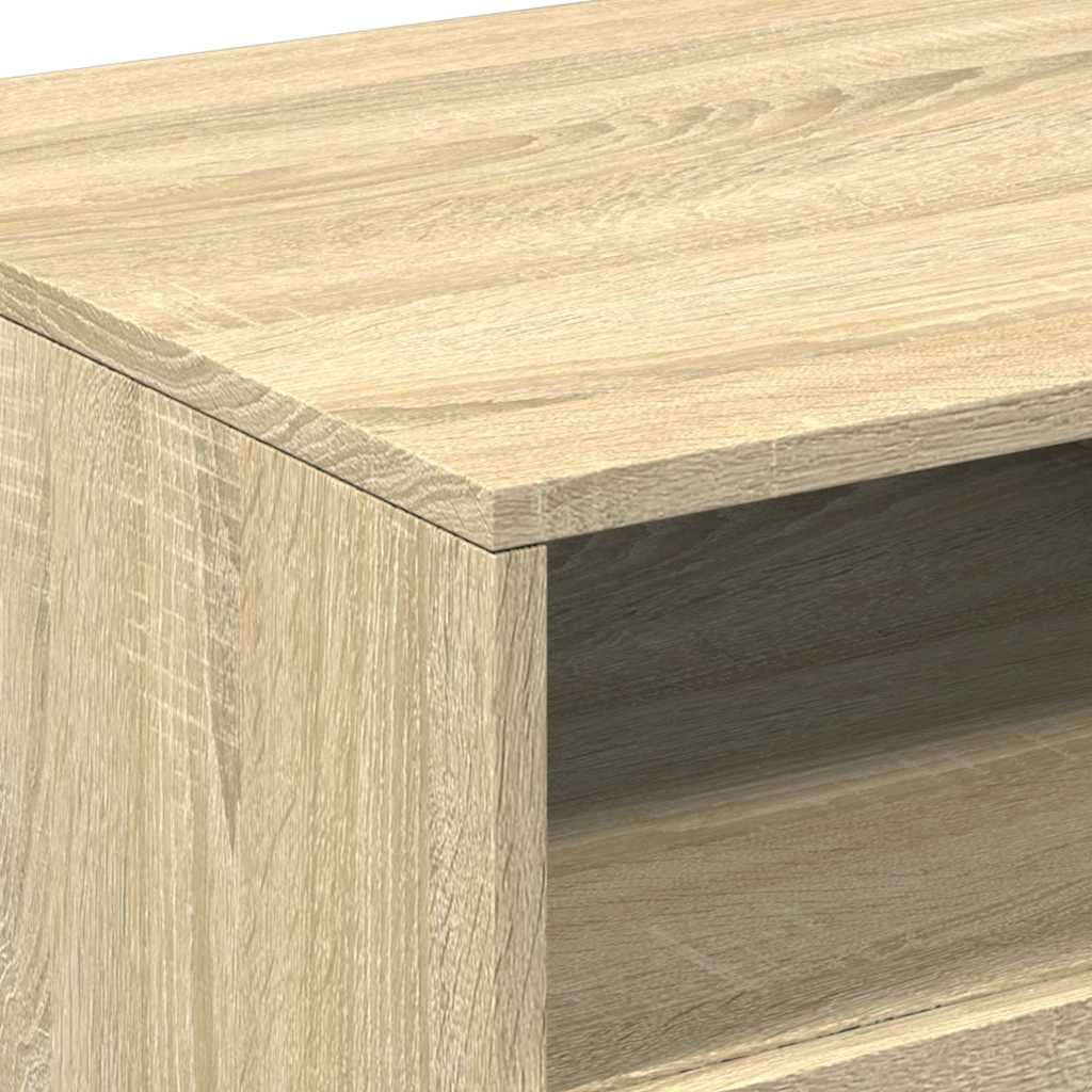 Table basse avec lumières LED Chêne Sonoma 90x49x40 cm