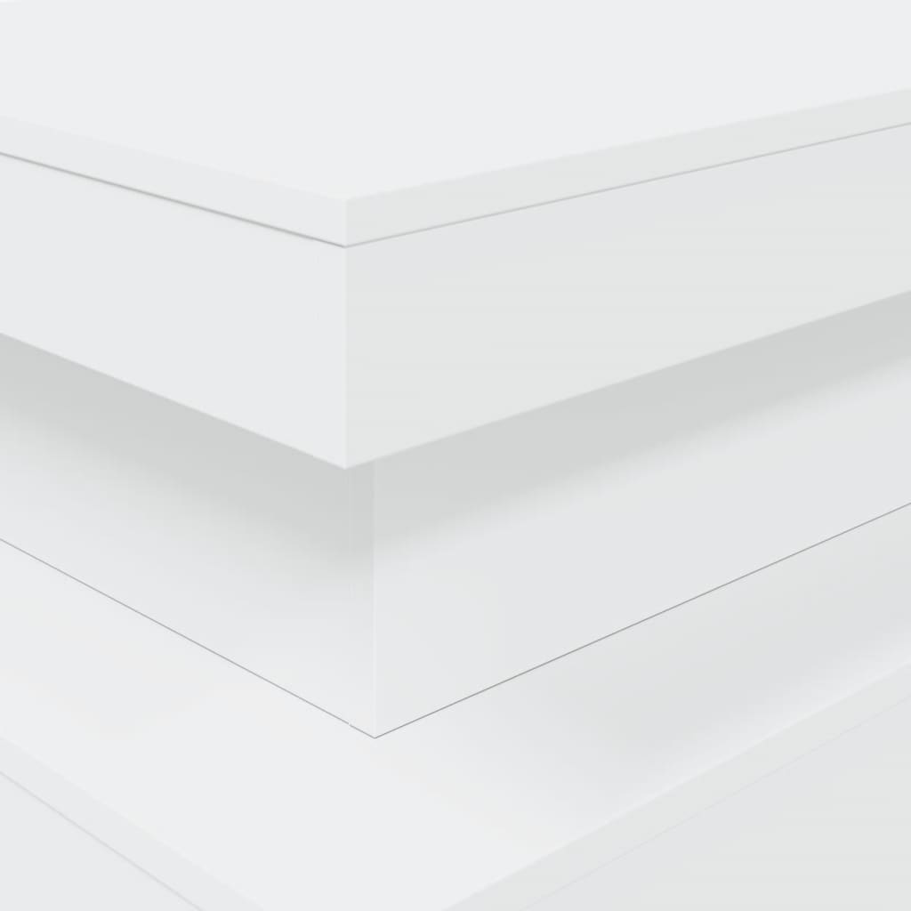Coffee table with LED lights White 90x50x40 cm