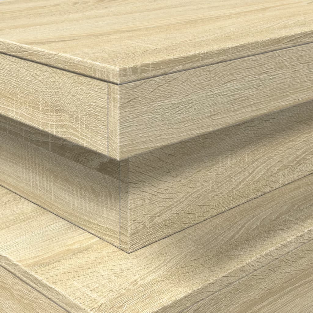 Table basse avec lumières LED Chêne Sonoma 90x50x40 cm