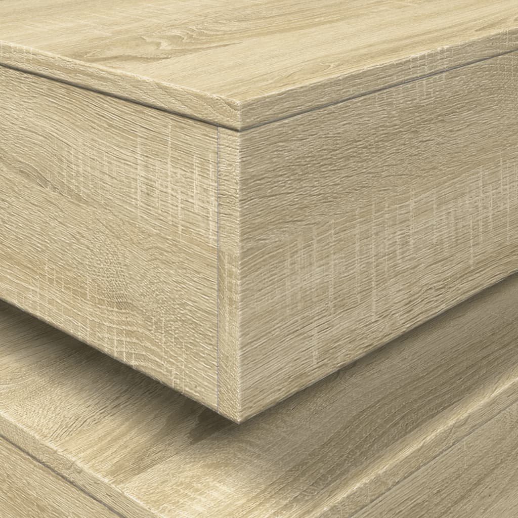 Table basse avec lumières LED Chêne Sonoma 50x50x40 cm