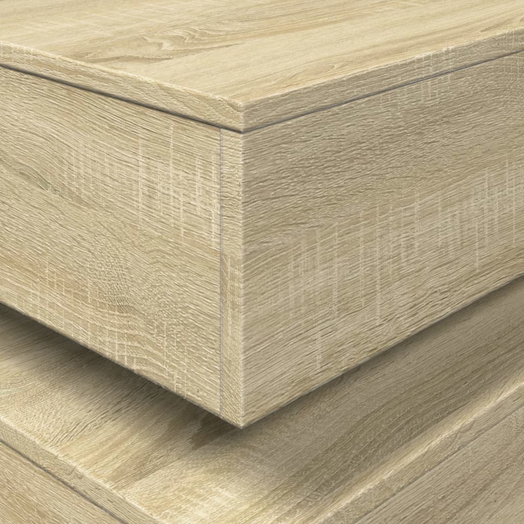 Table basse avec lumières LED Chêne Sonoma 90x50x40 cm