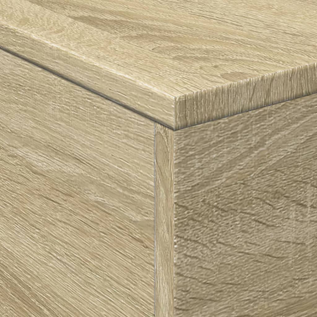 Table basse avec lumières LED Chêne Sonoma 50x50x40 cm