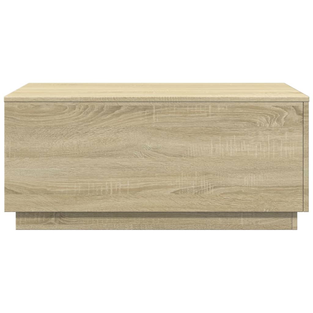Table basse avec lumières LED Chêne Sonoma 90x50x40 cm