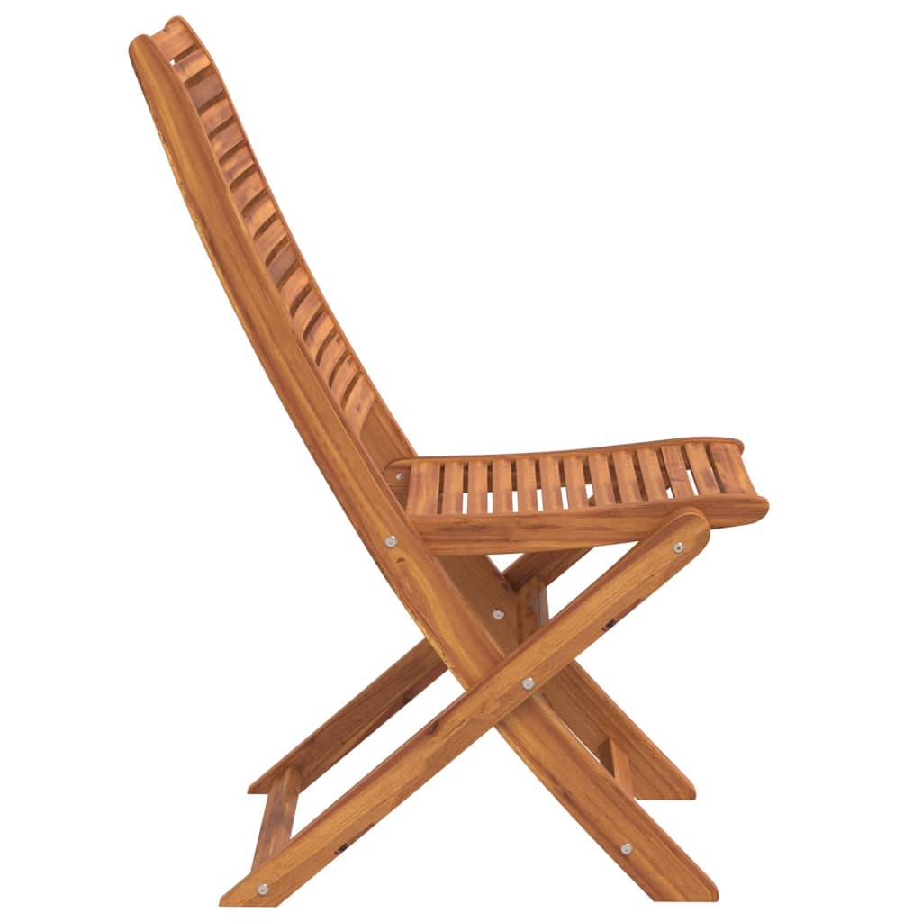 Klappstühle, 2 Stück, Massivholz Akazie