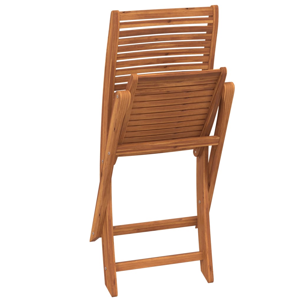 Klappstühle, 2 Stück, Massivholz Akazie
