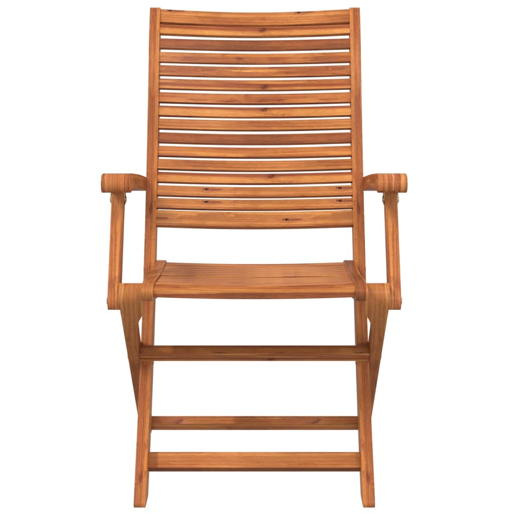 Klappstühle mit Armlehne, 2 Stück, Massivholz Akazie