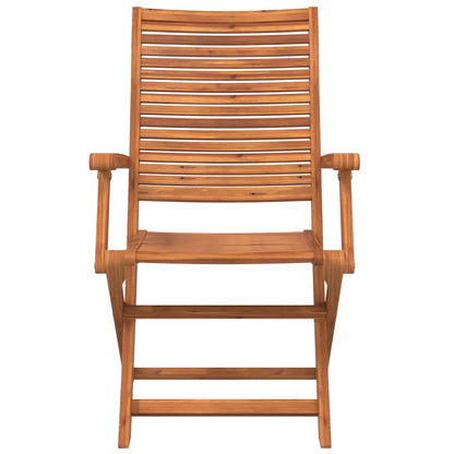 Klappstühle mit Armlehne, 2 Stück, Massivholz Akazie