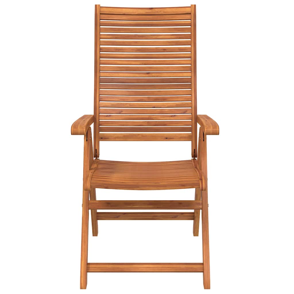 2 Stück verstellbare Klappstühle aus massivem Akazienholz