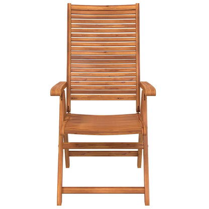 2 Stück verstellbare Klappstühle aus massivem Akazienholz