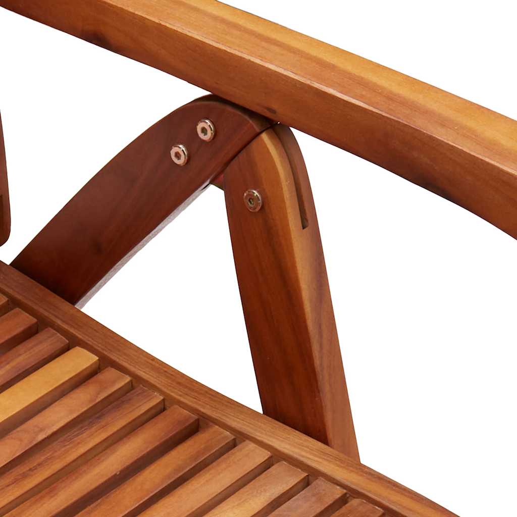 2 Stück verstellbare Klappstühle aus massivem Akazienholz