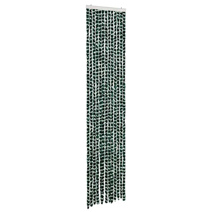 Fliegenvorhang Grün und Weiß 56x200 cm Chenille