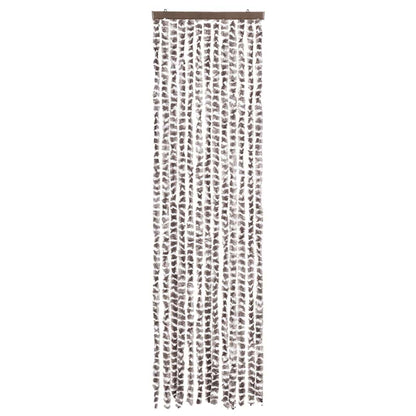 Fliegenvorhang Taupe und Weiß 56x200 cm Chenille