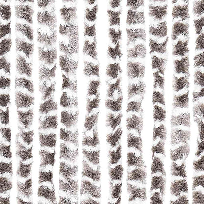 Fliegenvorhang Taupe und Weiß 56x200 cm Chenille