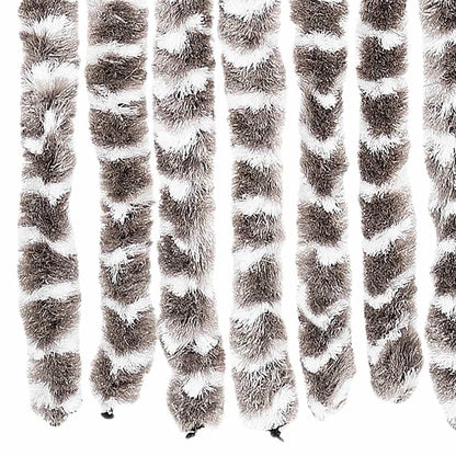 Fliegenvorhang Taupe und Weiß 56x200 cm Chenille