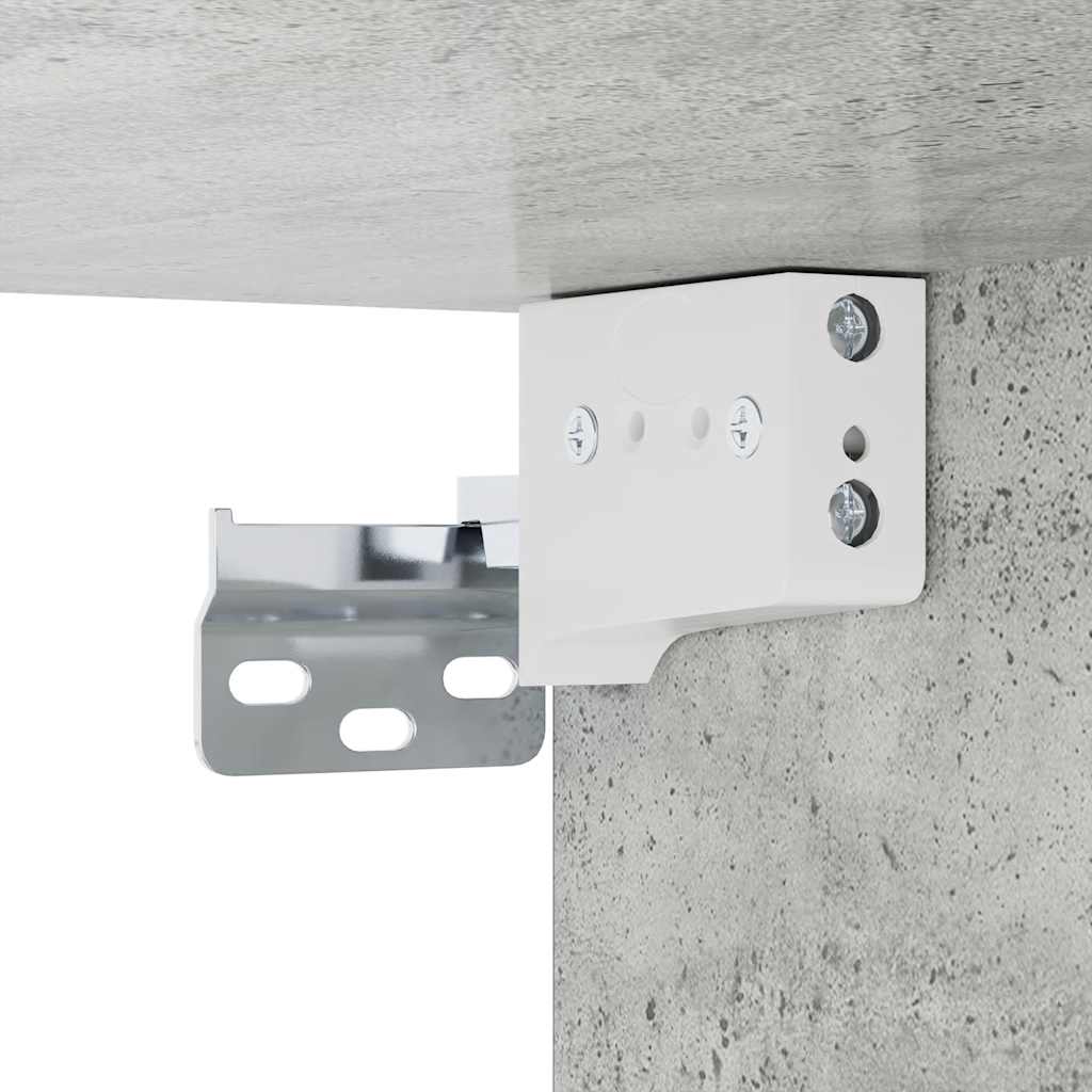 4-tlg. Wohnwand Betongrau Holzwerkstoff