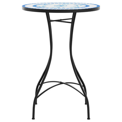 Mosaik-Bistrotisch Blau Ø50x70 cm Keramik