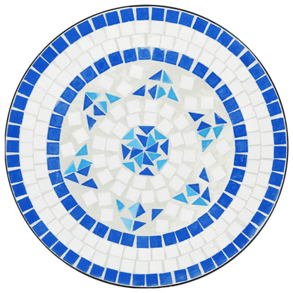 Mosaik-Bistrotisch Blau Ø50x70 cm Keramik