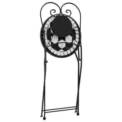 Klappstühle, 2 Stück, schwarz-weiß, Keramik