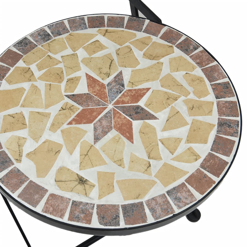 Klappstühle 2 Stück Terrakotta und Weiß Keramik