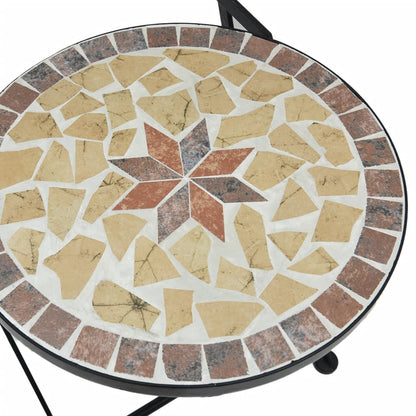 Klappstühle 2 Stück Terrakotta und Weiß Keramik