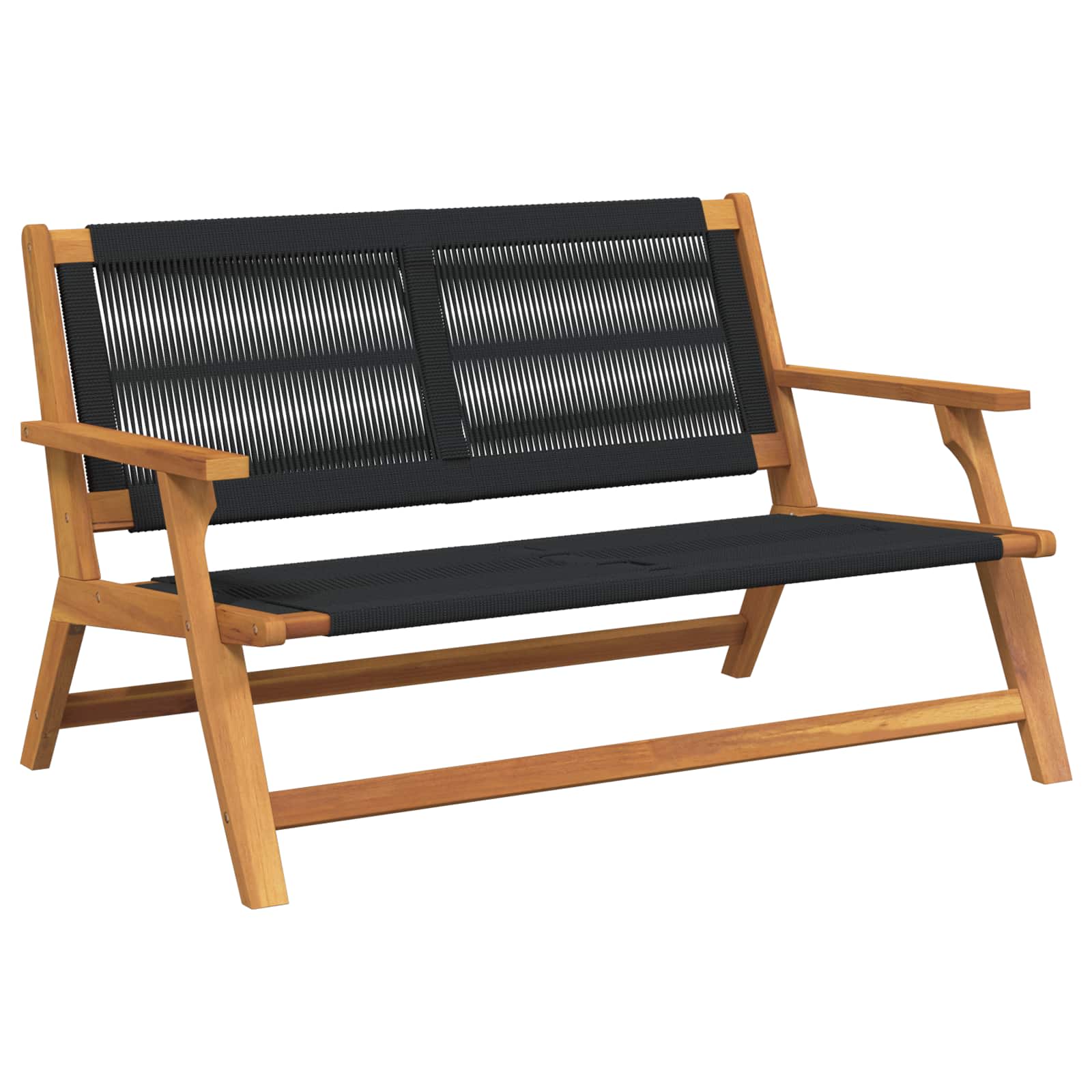 Garten Relax Bank Schwarz Massivholz Akazie