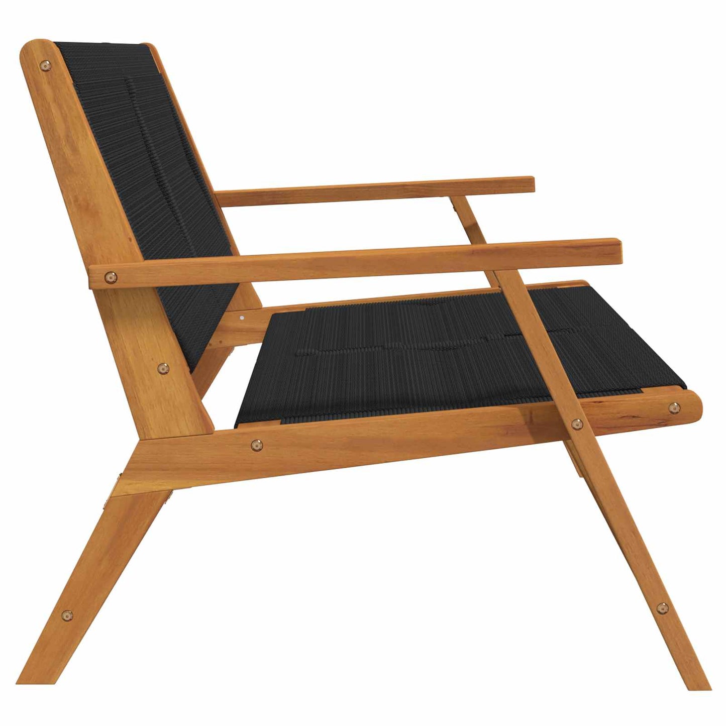 Garten Relax Bank Schwarz Massivholz Akazie