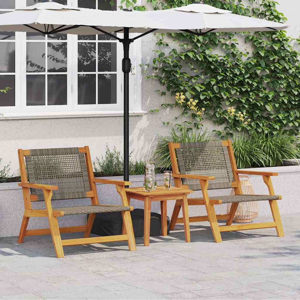 gartenmöbel 2 pcs Grau 67 x 78 x 73 cm Massivholz Akazie