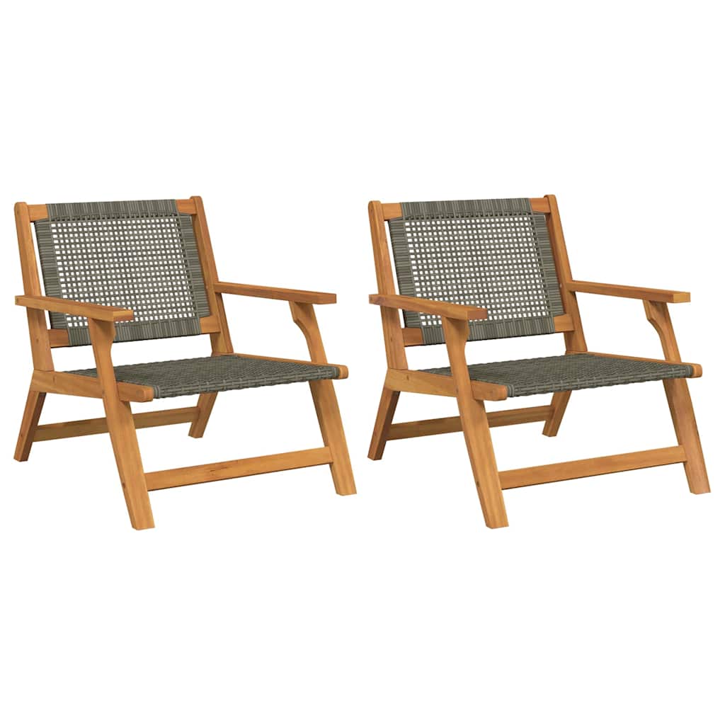 gartenmöbel 2 pcs Grau 67 x 78 x 73 cm Massivholz Akazie