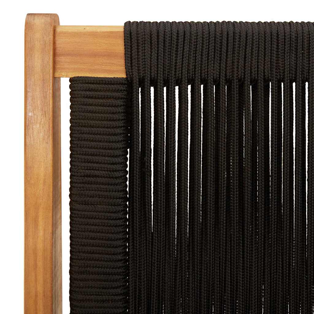 Garten-Entspannungsstuhl 2 pcs Schwarz Massivholz Akazie