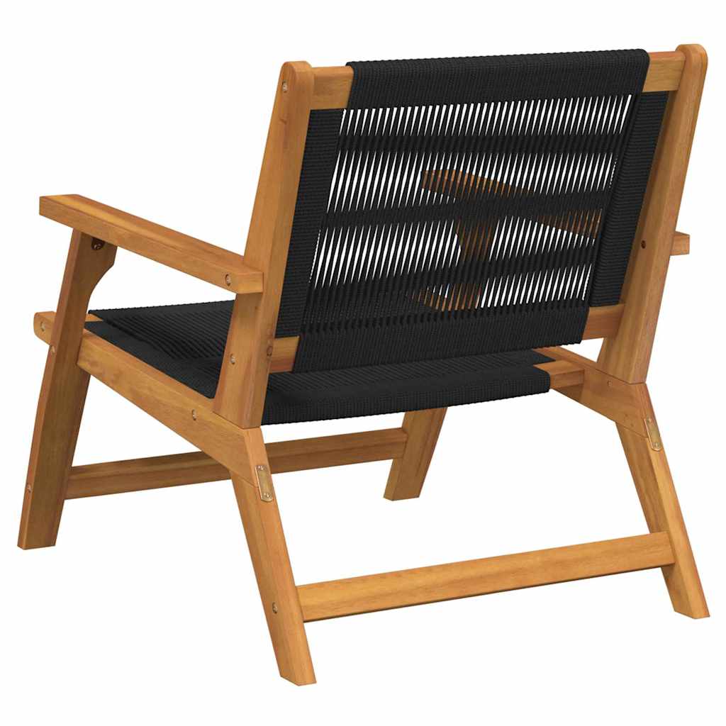 Garten-Entspannungsstuhl 2 pcs Schwarz Massivholz Akazie
