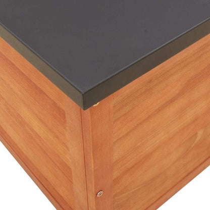 Gartenbox 90x48x55 cm Massivholz Eukalyptus