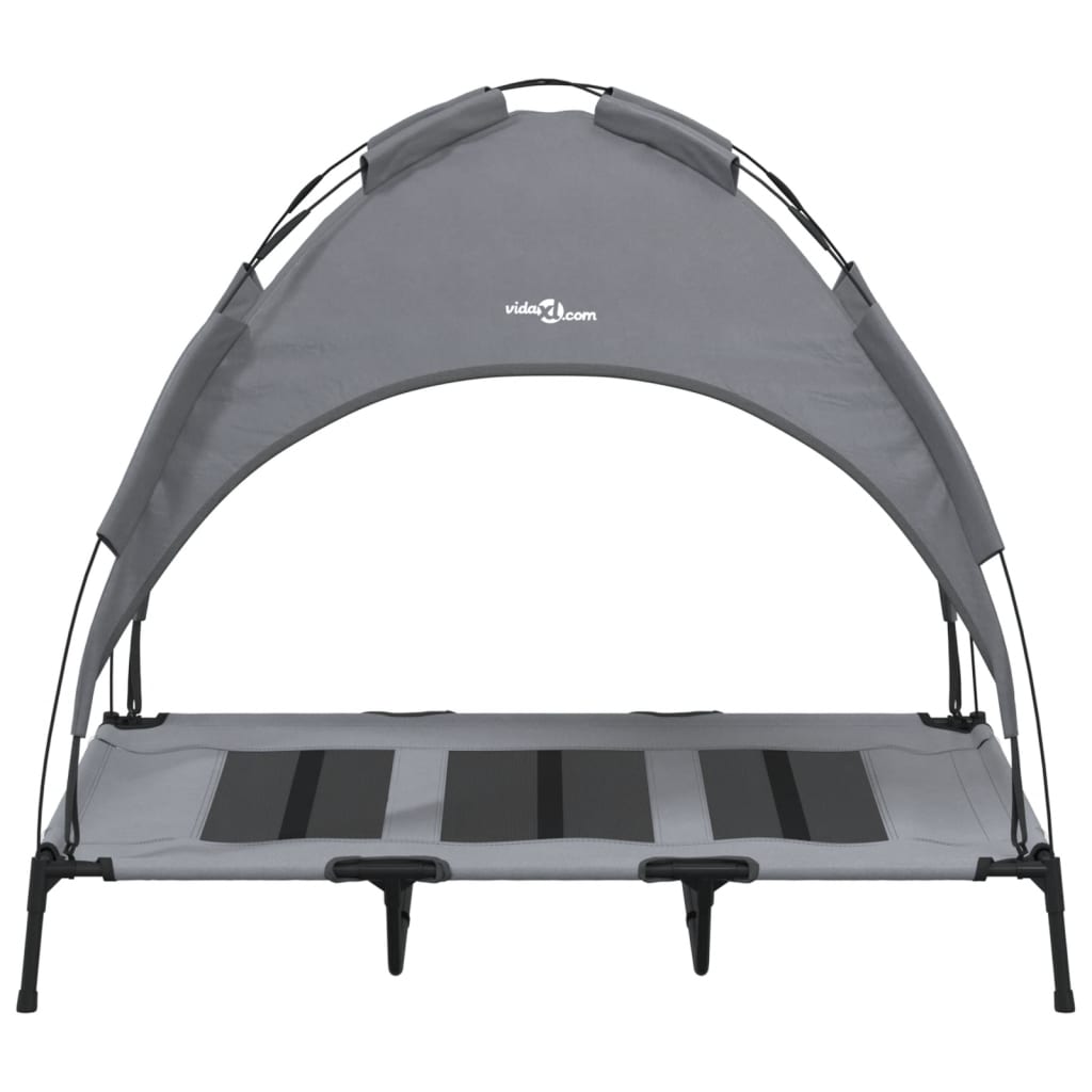 Dog bed with roof anthracite Oxford fabric and steel