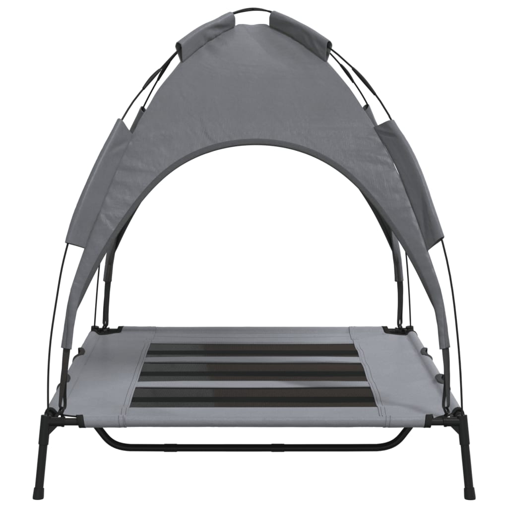 Dog bed with roof anthracite Oxford fabric and steel