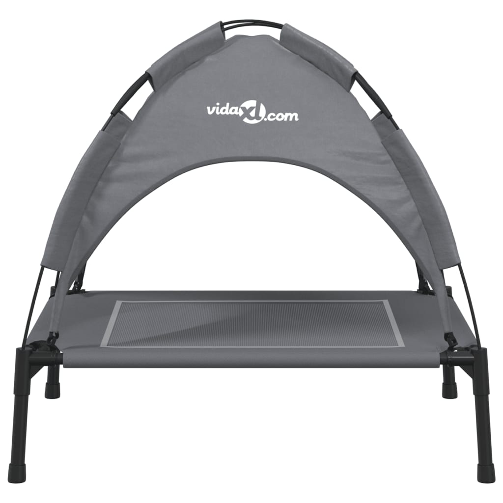 Dog bed with roof anthracite Oxford fabric and steel
