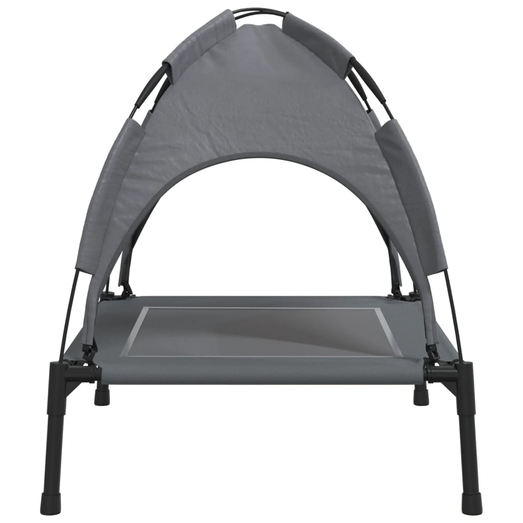 Dog bed with roof anthracite Oxford fabric and steel