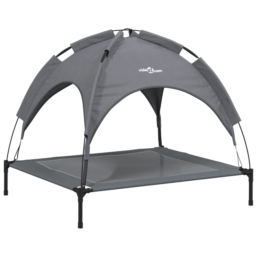Dog bed with roof anthracite Oxford fabric and steel