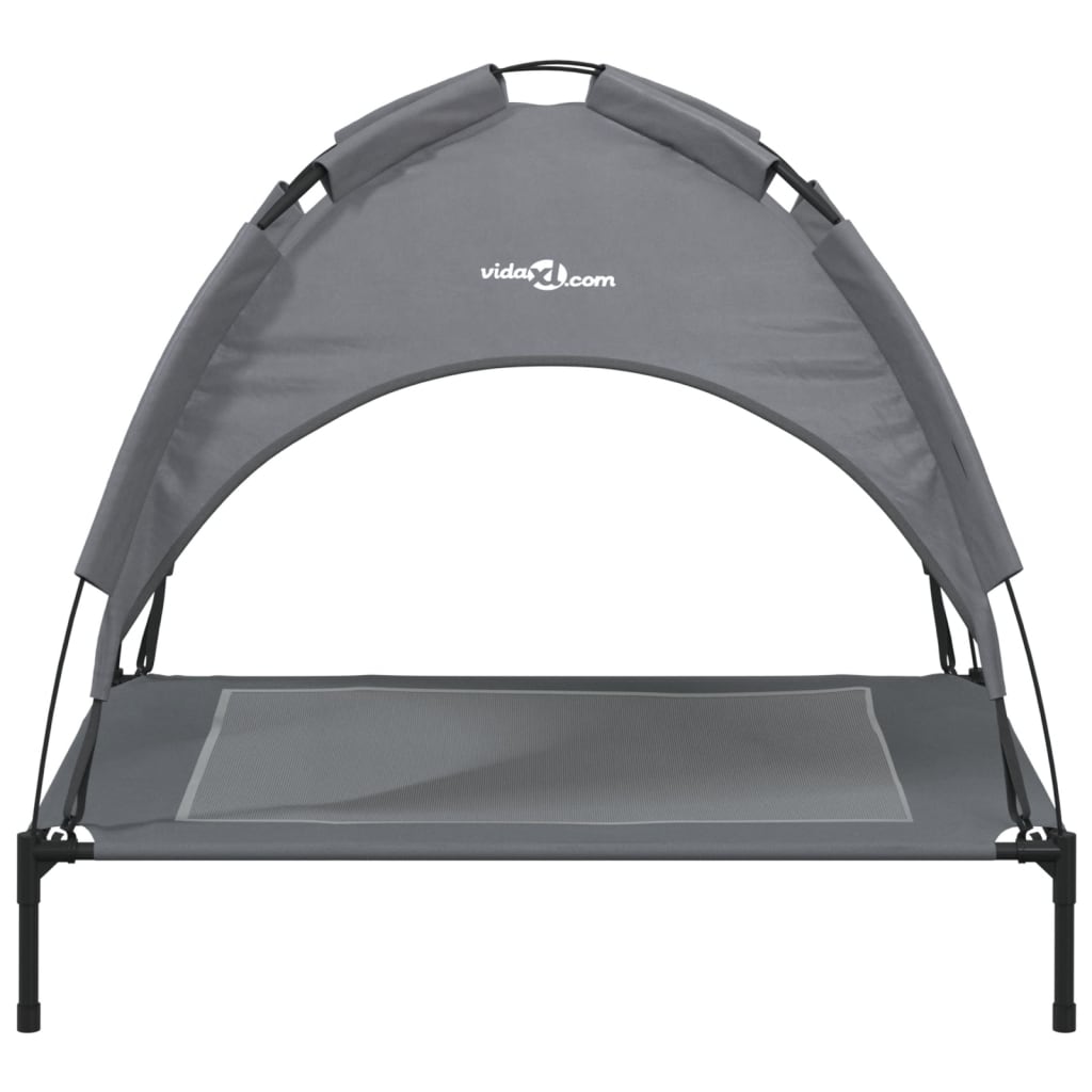 Dog bed with roof anthracite Oxford fabric and steel