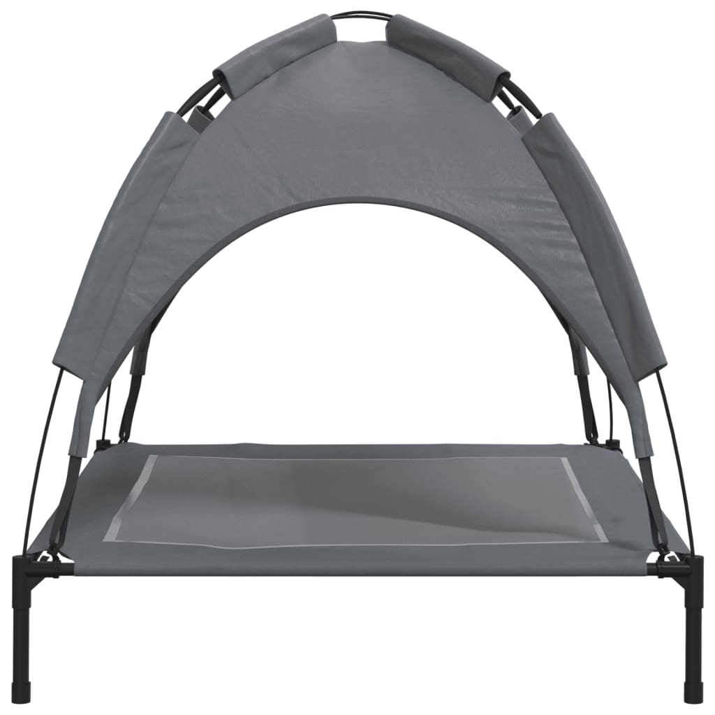 Dog bed with roof anthracite Oxford fabric and steel